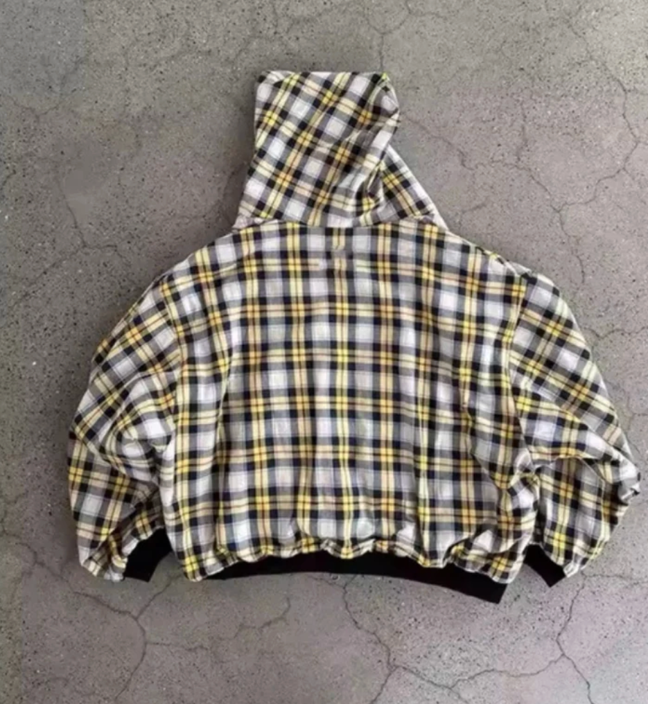 Sudadera con Cremallera Cuadros | Zoe