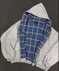 Sudadera con Cremallera Cuadros | Zoe