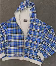 Sudadera con Cremallera Cuadros | Zoe