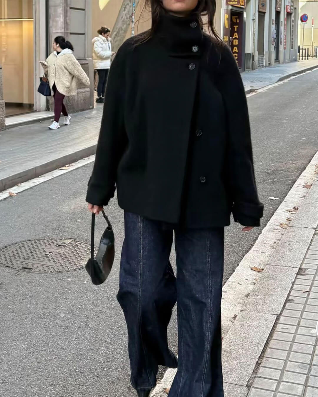 Chaqueta elegante con cuello alto | Angela