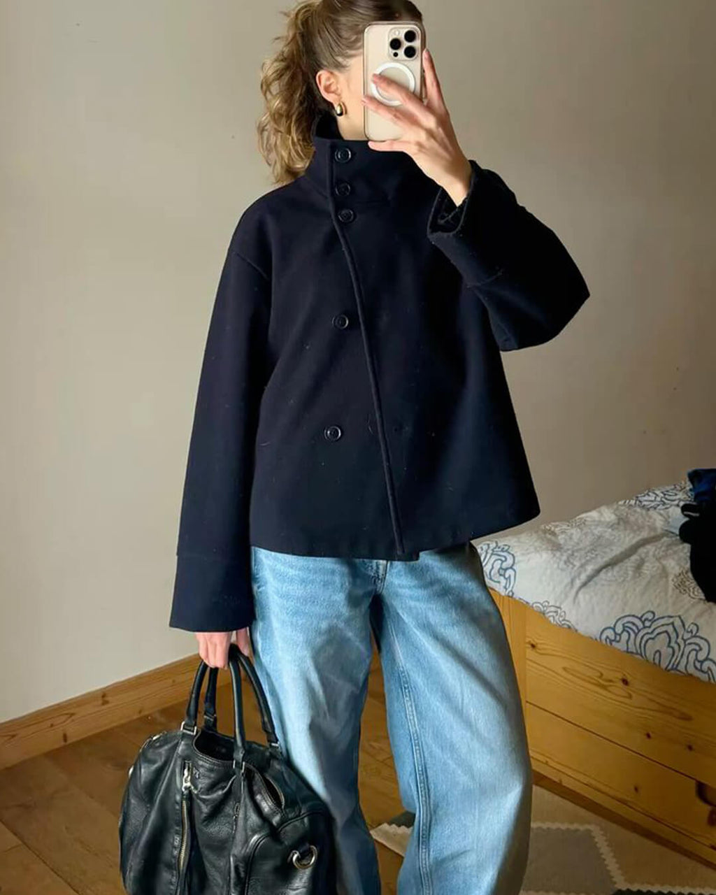 Chaqueta elegante con cuello alto | Angela