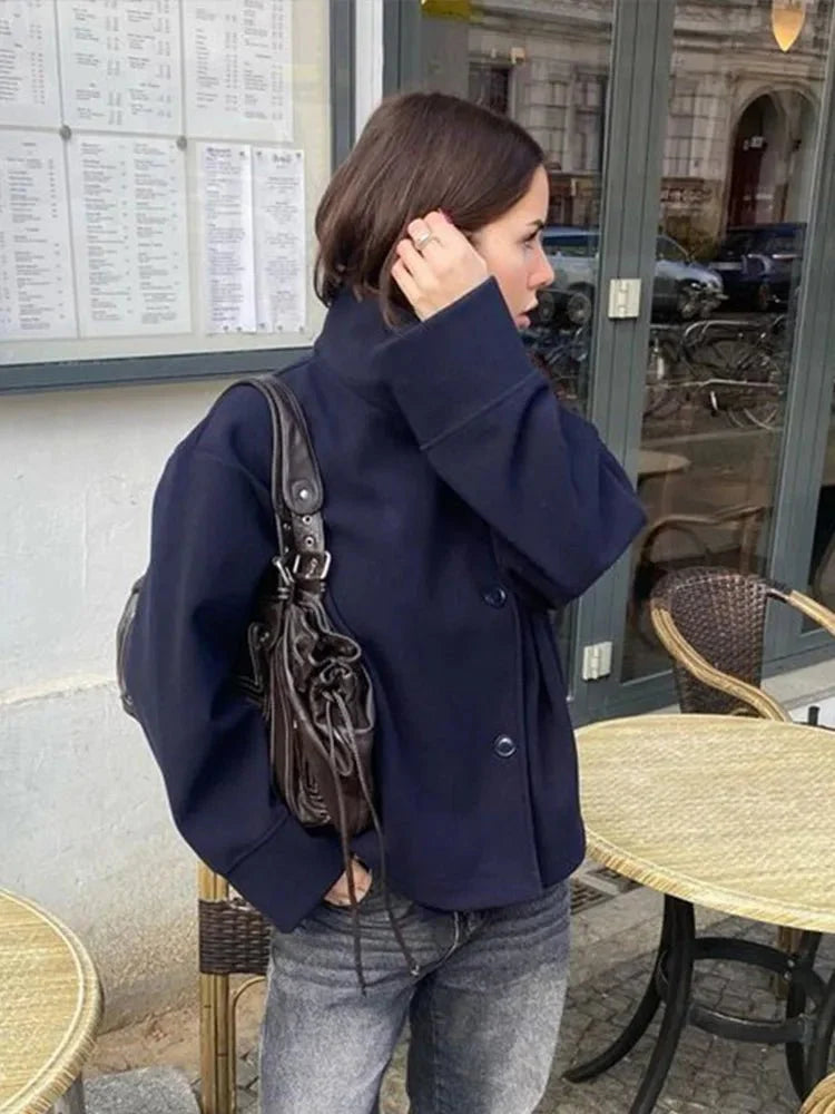 Chaqueta elegante con cuello alto | Angela